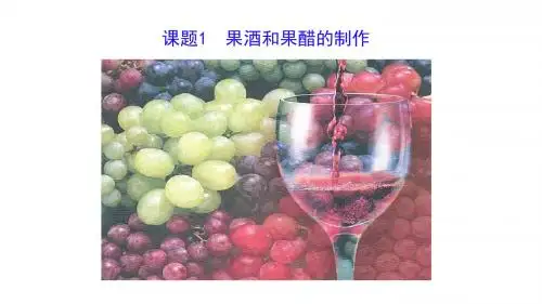 课题1  果酒和果醋的制作