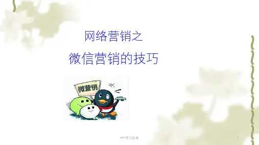微信营销技巧培训课件