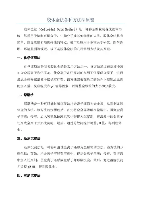 胶体金法各种方法法原理