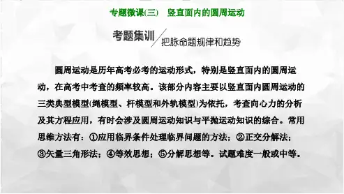 (高中段)专题微课(三) 竖直面内的圆周运动2