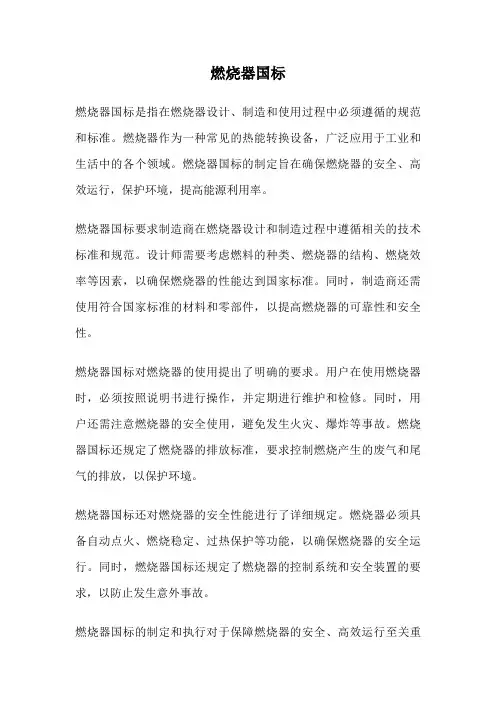 燃烧器国标