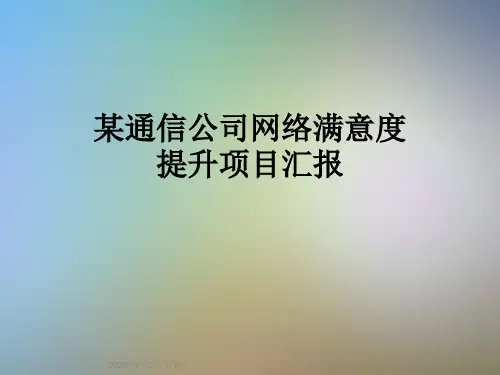 某通信公司网络满意度提升项目汇报