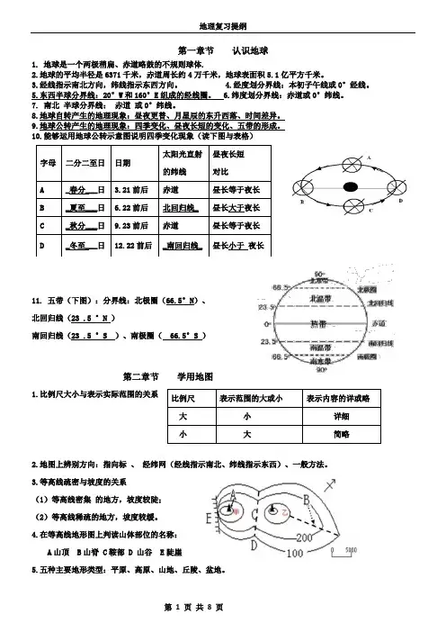 2020地理结业复习提纲