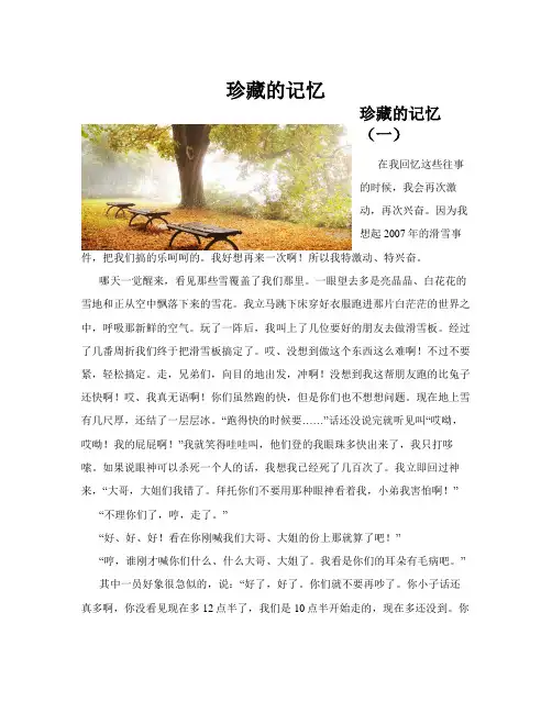 珍藏的记忆(共10篇)