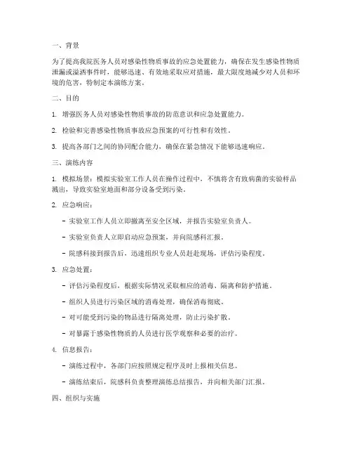 感染性物质应急演练方案