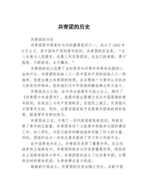 共青团的历史