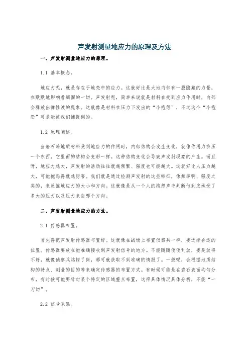 声发射测量地应力的原理及方法