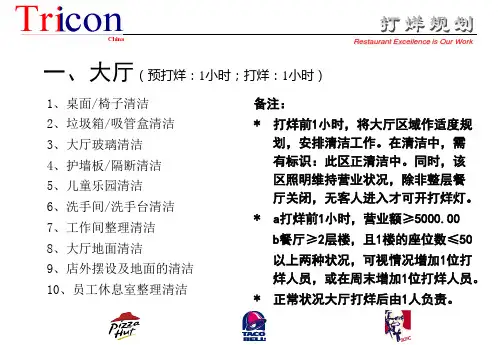 肯德基-KFC-打烊结业规范流程