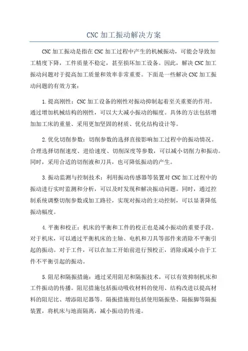 CNC加工振动解决方案
