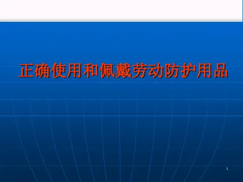 正确使用和佩戴劳动防护用品PPT课件