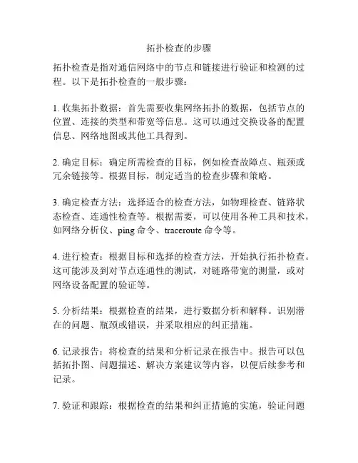 拓扑检查的步骤