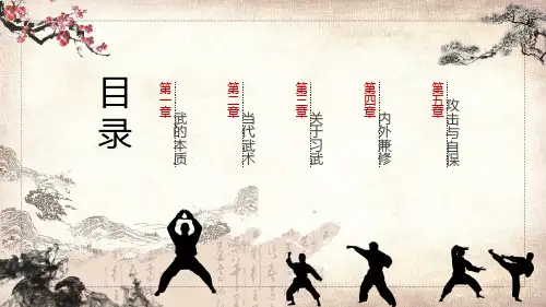 中国武术文化介绍教育内容PPT演示