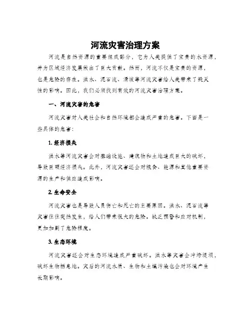 河流灾害治理方案
