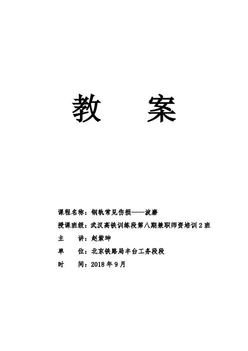 钢轨波磨PPT讲义
