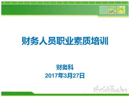 财务人员职业素质培训PPT课件