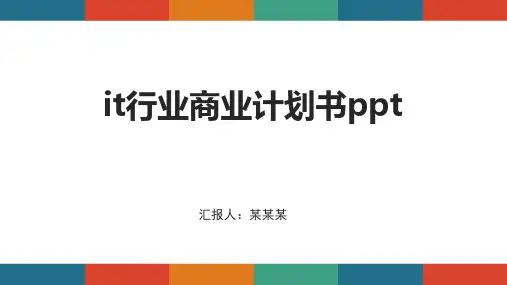 it行业商业计划书ppt