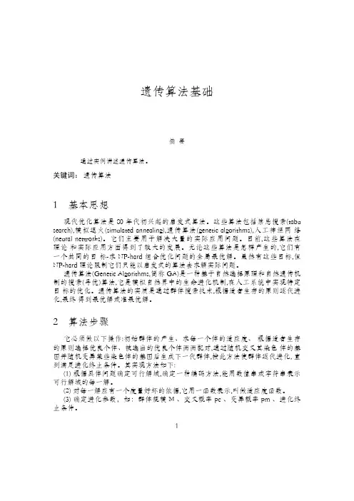 遗传算法及应用