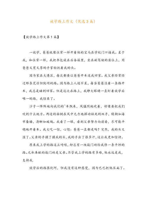 放学路上作文(优选3篇)