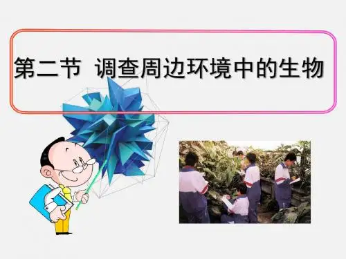 调查周边环境中的生物