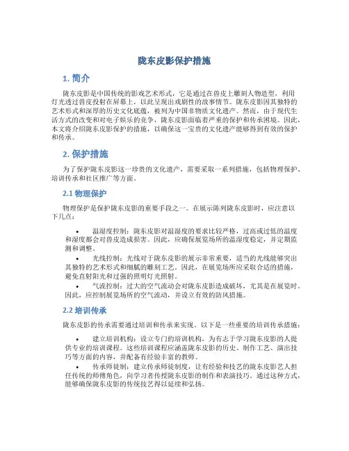 陇东皮影保护措施