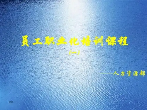 员工职业化培训课程ppt课件