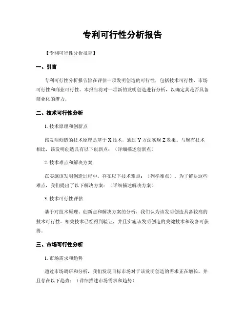 专利可行性分析报告
