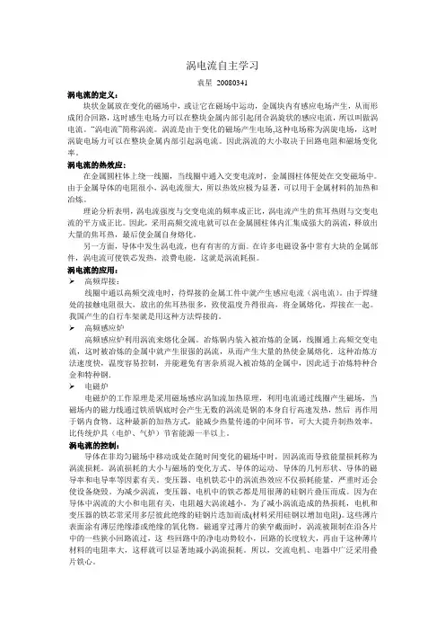 涡电流自主学习