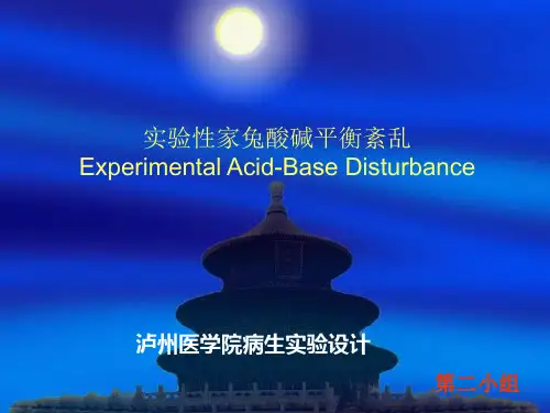 实验性家兔酸碱平实验