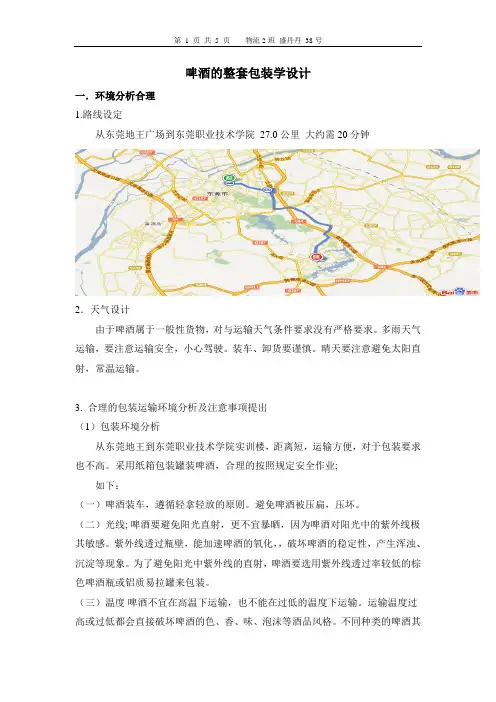 啤酒的整套包装学设