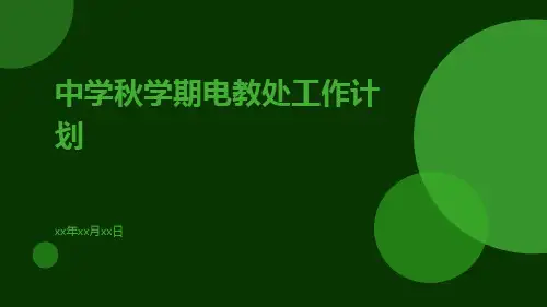 中学秋学期电教处的工作计划