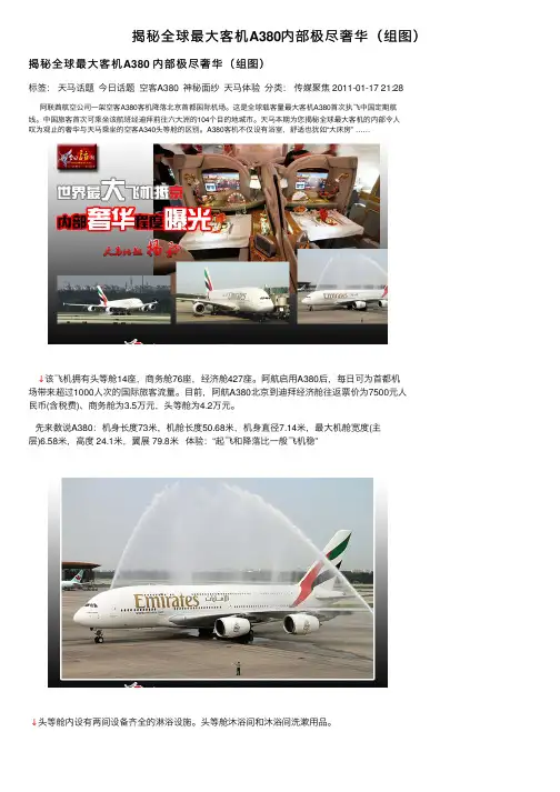 揭秘全球最大客机A380内部极尽奢华（组图）