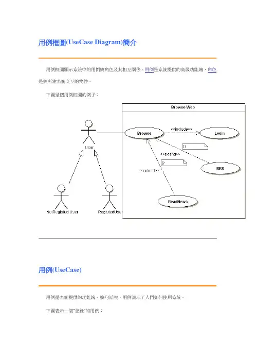 用例框图(UseCase Diagram)简介