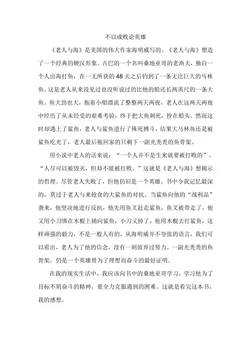 不以成败论英雄