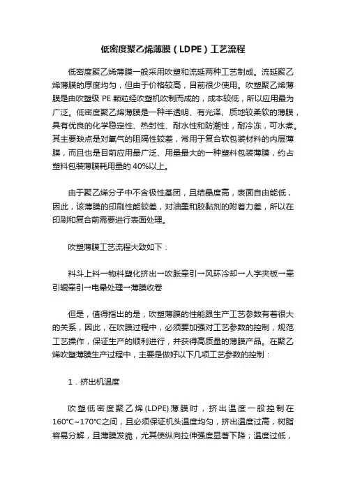 低密度聚乙烯薄膜（LDPE）工艺流程