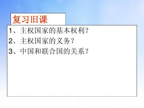 国际关系的决定性因素PPT课件