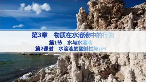鲁科版高中化学选择性必修1化学反应原理精品课件 第3章 第1节 第2课时 水溶液的酸碱性与pH