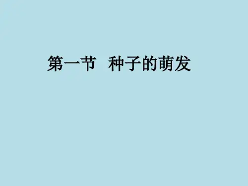 第一节 种子的萌发(课件+习题)