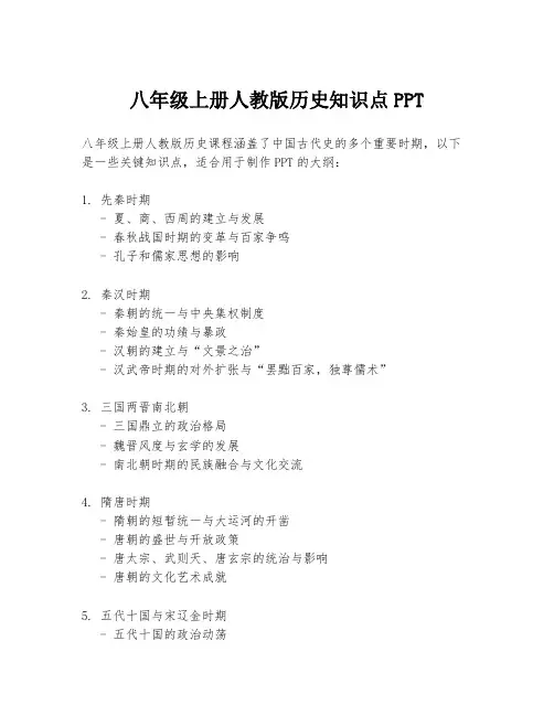 八年级上册人教版历史知识点PPT