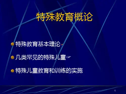 特殊教育概论PPT课件