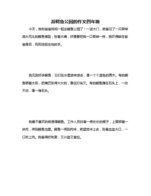 游鳄鱼公园的作文四年级
