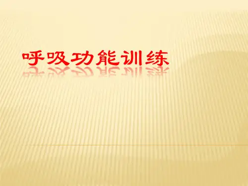 呼吸功能训练ppt课件