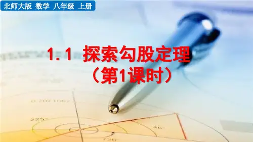 北师大版八年级数学上册第一章 勾股定理 探索勾股定理(第1课时)