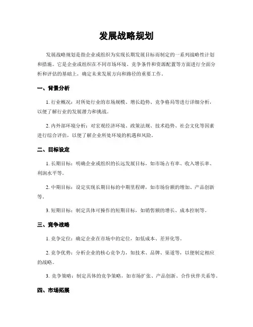 发展战略规划