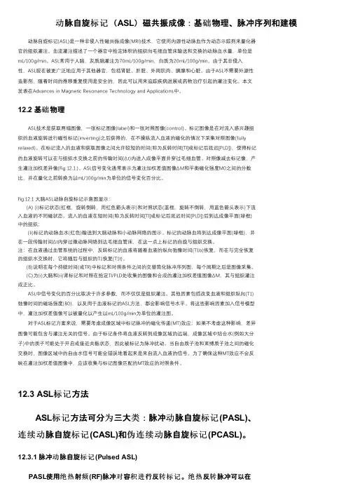 动脉自旋标记（ASL）磁共振成像：基础物理、脉冲序列和建模