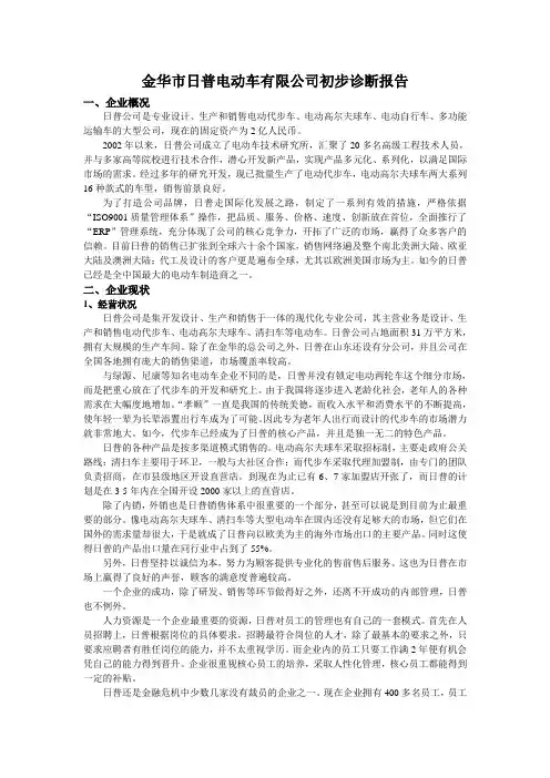 企业诊断报告