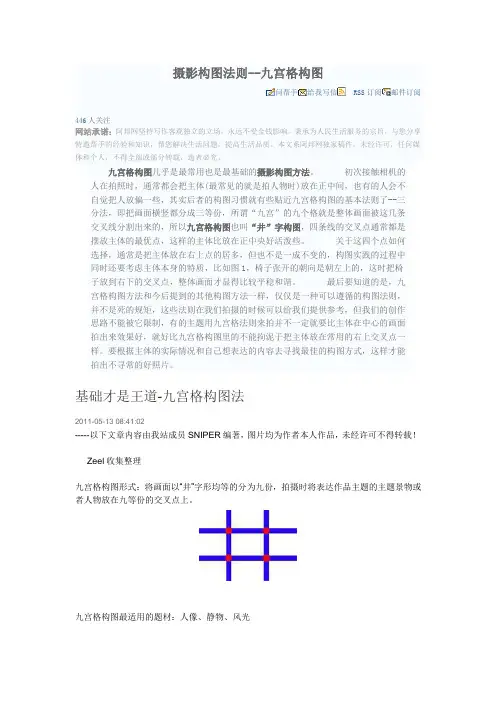 九宫格构图法