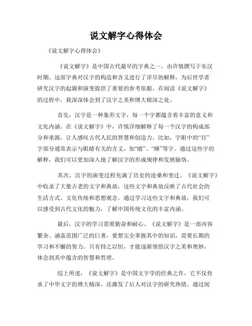 说文解字心得体会