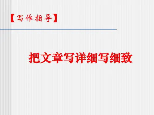 小学写作技巧市公开课获奖课件省名师示范课获奖课件