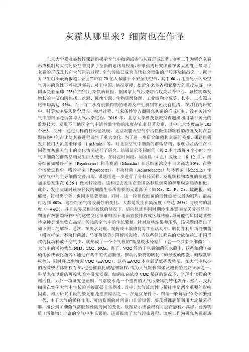灰霾从哪里来？细菌也在作怪
