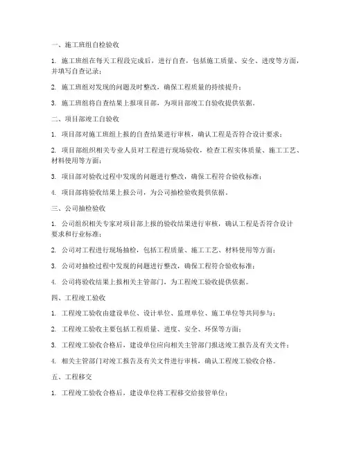 铁路工程施工验收程序